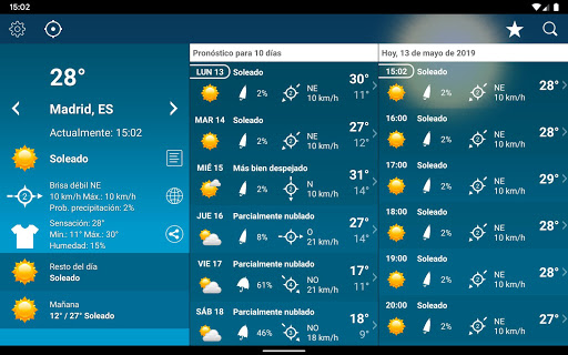 Captura de pantalla de El Tiempo España XL PRO