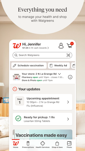 Captura de pantalla de Walgreens