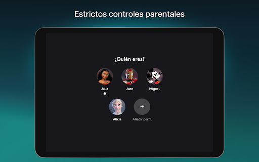 Captura de pantalla de Disney+