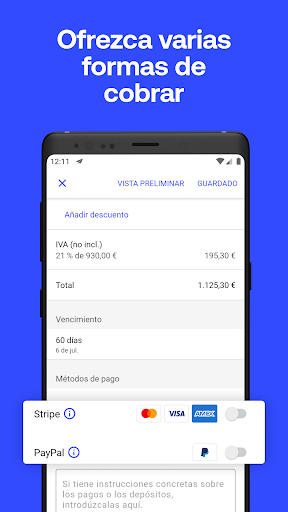 Captura de pantalla de Invoice2go: facturación fácil