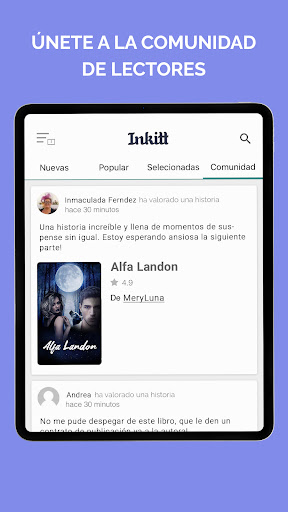 Captura de pantalla de Inkitt: Libros y Novelas