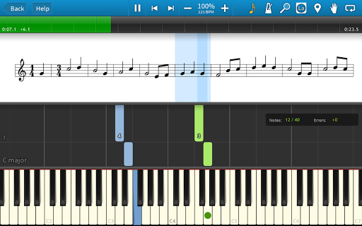 Captura de pantalla de Synthesia
