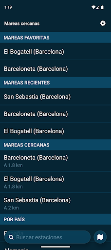 Captura de pantalla de Mareas cercanas