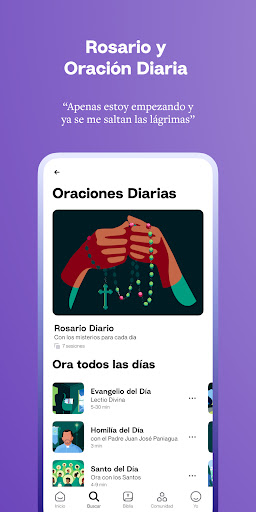 Captura de pantalla de Hallow: Meditación católica