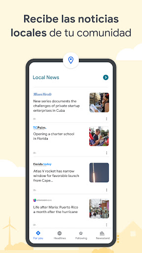 Captura de pantalla de Google News