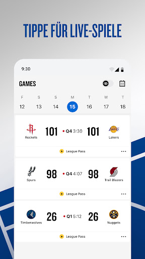 NBA: Live-Spiele & Spielstände Screenshot