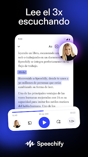 Captura de pantalla de Speechify: Lector de Voz IA