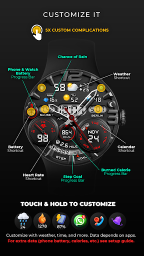 PER32 Ultra Hybrid Watch Face screenshot