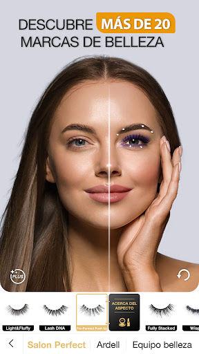 Captura de pantalla de Perfect365: Cara maquillaje