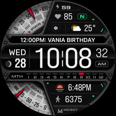 Captura de pantalla de MD307 Digital watch face