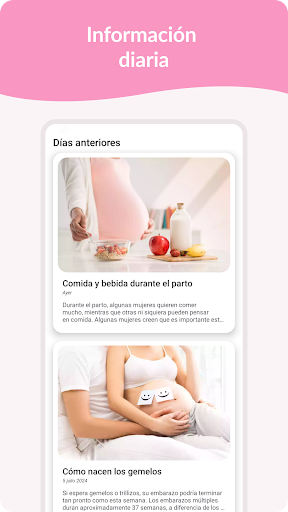 Captura de pantalla de Embarazo: Calendario Diario
