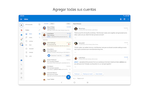 Captura de pantalla de Microsoft Outlook