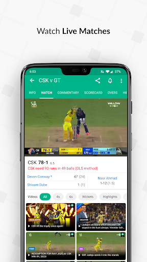 Captura de pantalla de Cricbuzz - Live Cricket Scores