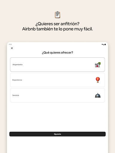 Captura de pantalla de Airbnb