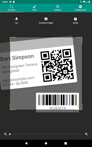 Captura de pantalla de Escáner QR y de barras