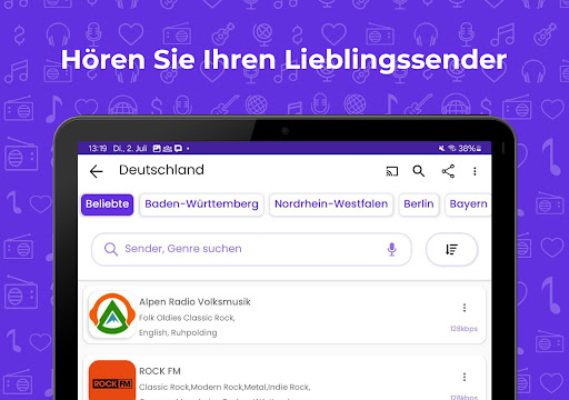 Radio FM: Live-Radio-App Screenshot
