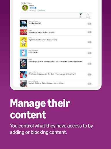 Amazon Kids Parent Dashboard screenshot