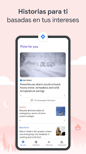 Captura de pantalla de Google News