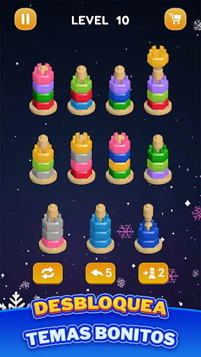Captura de pantalla de Ordena Tuercas: Puzzle Colores