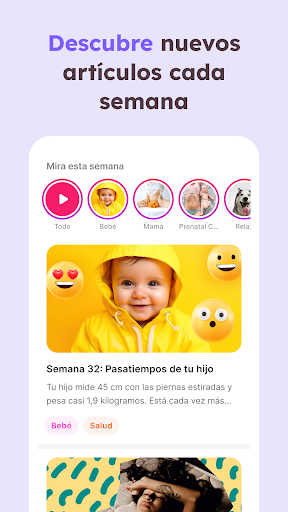 Captura de pantalla de Calendario de embarazo - Momly