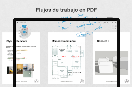 Captura de pantalla de Concepts: diseña/anota/dibuja