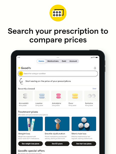 Captura de pantalla de GoodRx: Cupones para Medicina