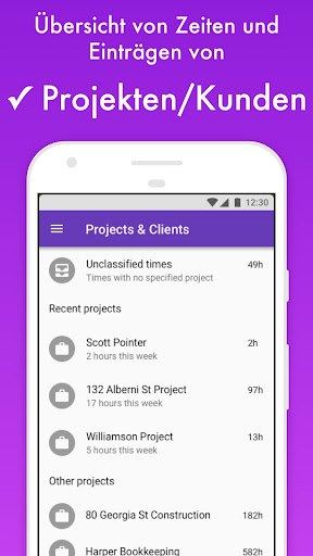 TSQ Arbeitszeiterfassung Screenshot