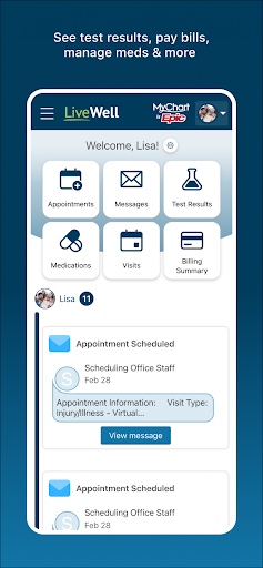 LiveWell with Advocate Aurora Screenshot