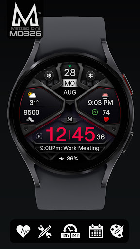 Captura de pantalla de MD326 3D Modern Watch Face