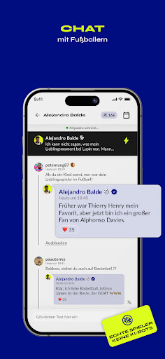 TR - Chat mit Fußballstars Screenshot