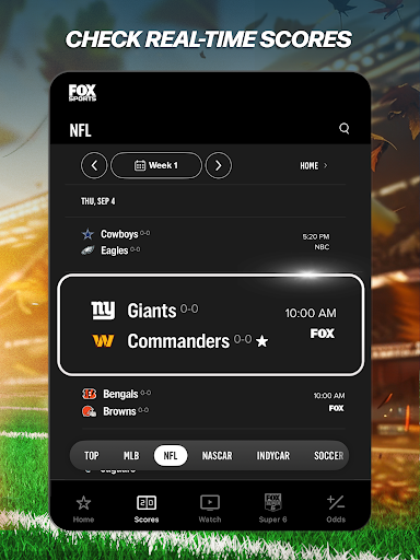 Captura de pantalla de FOX Sports: Watch Live Games