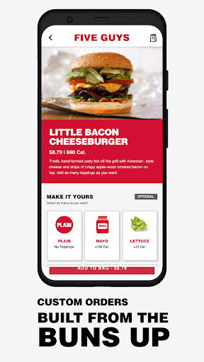 Captura de pantalla de Five Guys Burgers & Fries