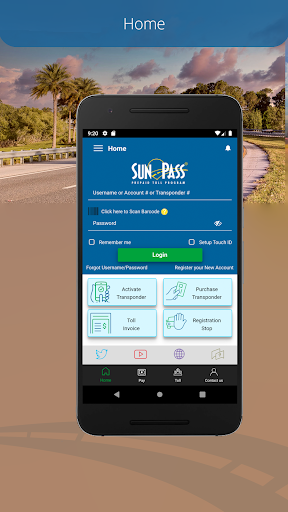 Captura de pantalla de SunPass