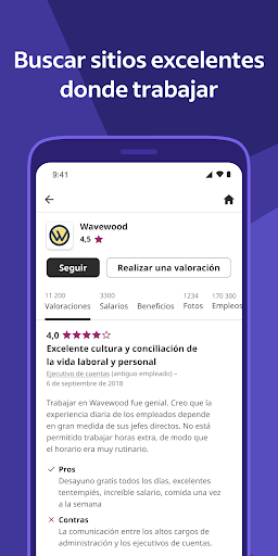 Captura de pantalla de Indeed: Búsqueda de empleo