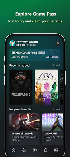 Captura de pantalla de XBOX