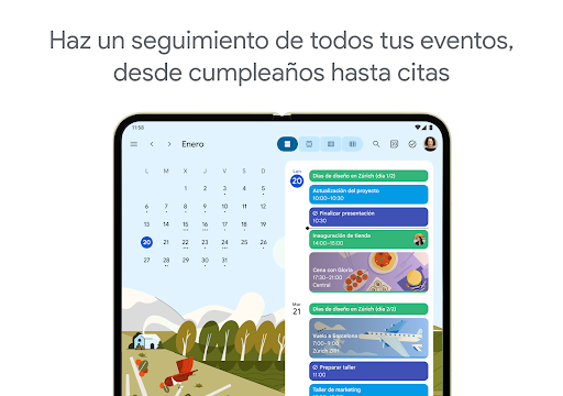 Captura de pantalla de Google Calendar