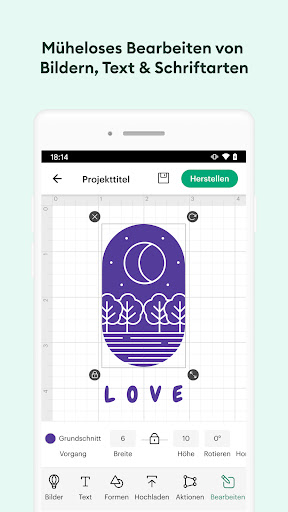 Design Space™: DIY mit Cricut Screenshot