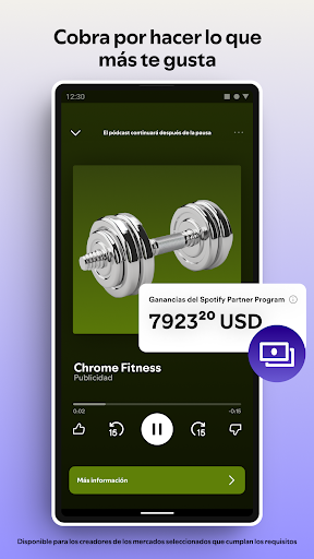 Captura de pantalla de Spotify for Creators
