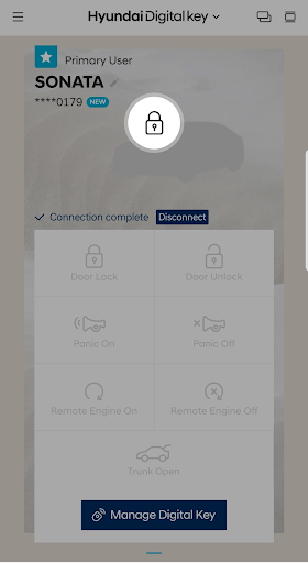 Captura de pantalla de Hyundai Digital Key