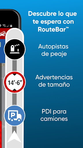 Captura de pantalla de TomTom GO Expert para camiones