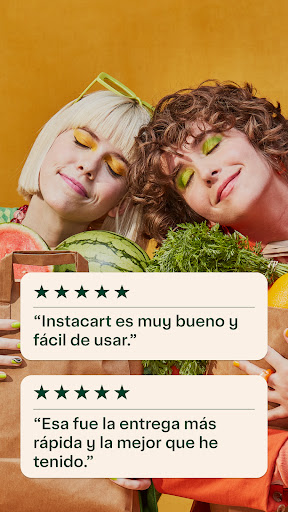Captura de pantalla de Instacart: recibe alimentos