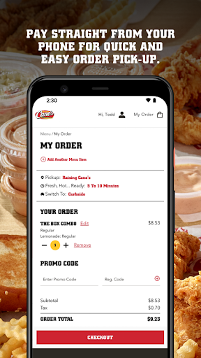 Captura de pantalla de Raising Cane's Chicken Fingers