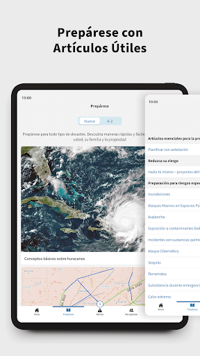 Captura de pantalla de FEMA
