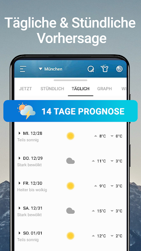 Wetterzeitleiste Lokales Radar Screenshot
