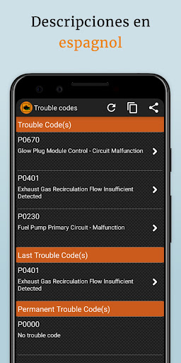 Captura de pantalla de OBD2 Car Scanner - EOBD Facile