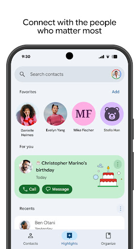 Captura de pantalla de Contactos