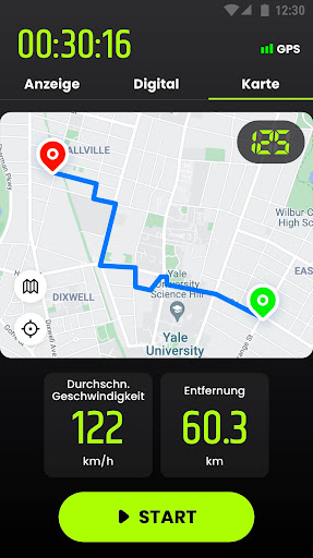 Geschwindigkeitsmesser GPS Screenshot