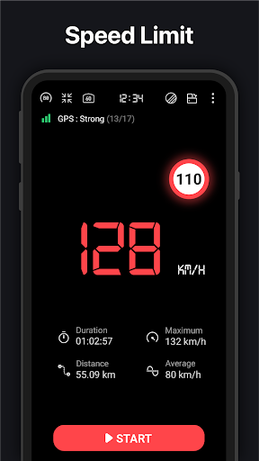 GPS Speedometer : Odometer HUD screenshot