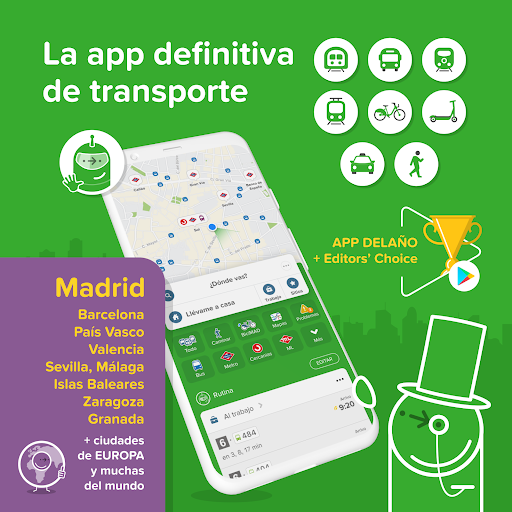 Captura de pantalla de Citymapper: Tren, Bus y Metro
