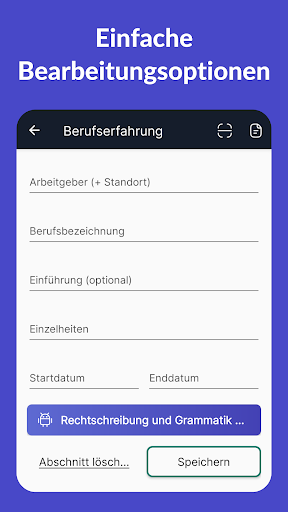 Lebenslauf Erstellen - Resume Screenshot